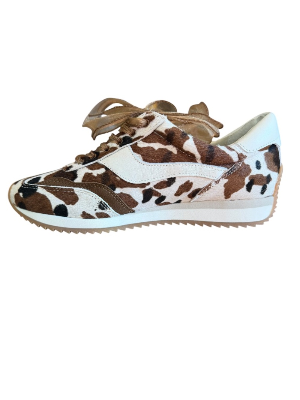 Dolce Vita B.NTCD Cow Print Haircalf Retro Jogger Sneakers Size 8 NWOB - Picture 3 of 11